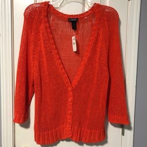 Lane Bryant Orange cardigan. 18/20